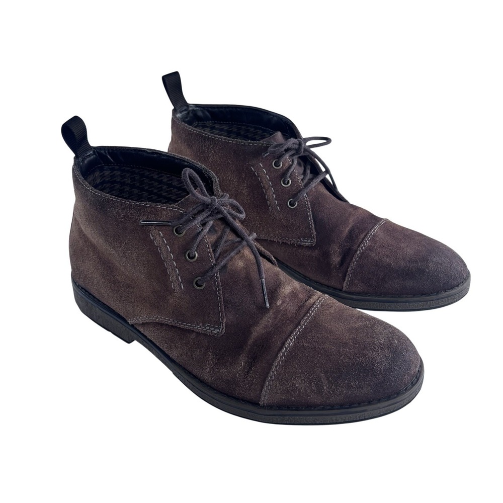 Clarks Men's sz 10 M‎ Bushacre Brown Suede Leather Ankle Chukka Boots Desert